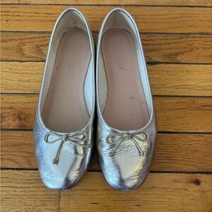 J. Crew Metallic Gold Loafers